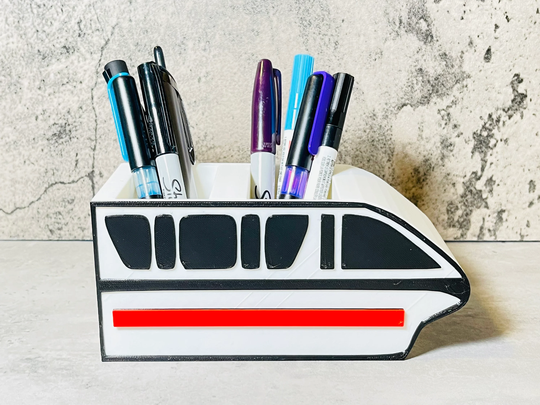 Pen & Pencil Holder | Monorail Makeup Brush Marker Case