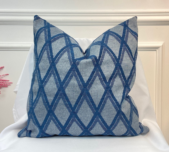 Indigo Color Linen Fabric Throw Pillow, Heavy Weight Pillow Case in Various Colors, 20x20 Cushion | Only Cover