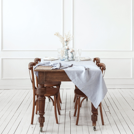 Linen Tablecloth, Washed Soft Table Cloth, Natural Flax Stonewashed Custom Size Dinning