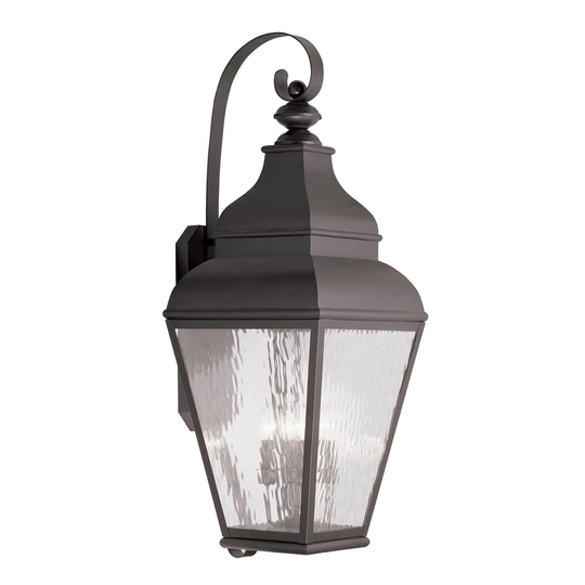 Giuseppe Lighting Four Light Outdoor Wall Lantern Exeter Bronze - Exact Size