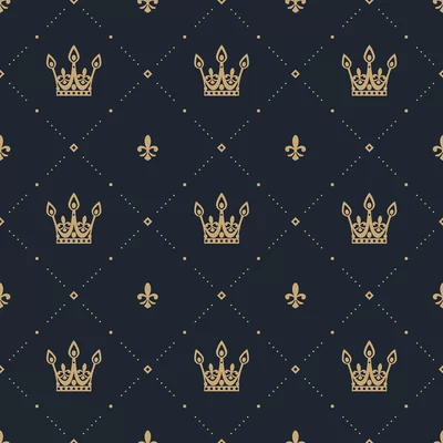 Baez Baby Prince Crown 10' L x 24" W Peel and Stick Wallpaper Roll