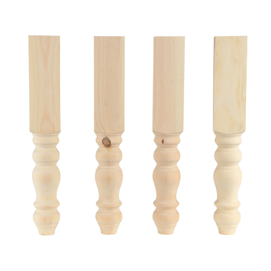 Pine Chunky Farmhouse End Table Legs - 3.5" X 23" Made in Nc