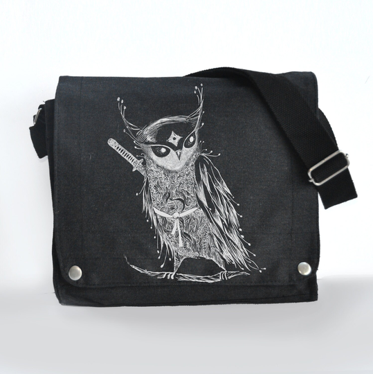 Samurai Owl Messenger Bag