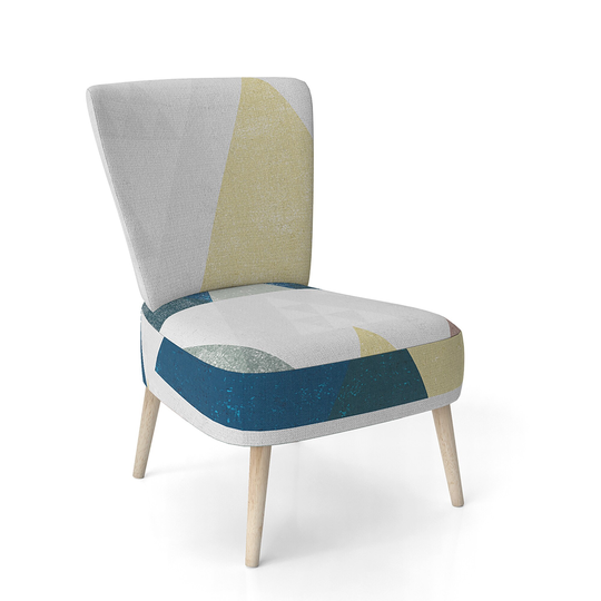 Designart 'Geometrical Composition Triangles II' Upholstered Modern Accent Chair