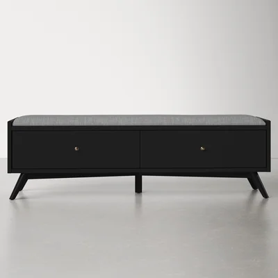 Williams Upholstered Wood Drawer Storage Bench