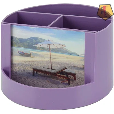Plastic Desktop Organizer - Mix Organizer Caddy Photo Holder - Office Supplies Storage And Home Organization