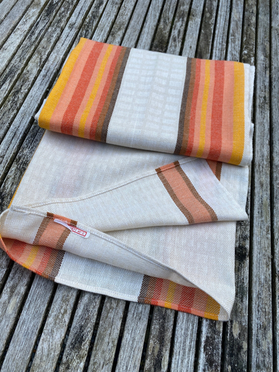 60S Modern Woven Fabric, Vintage Table Cloth. Made By Almedahls Sweden