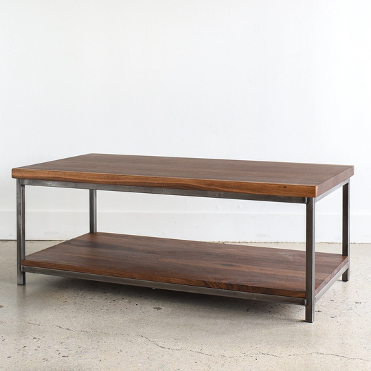 stoic Walnut Wood Coffee Table/Lower Shelf