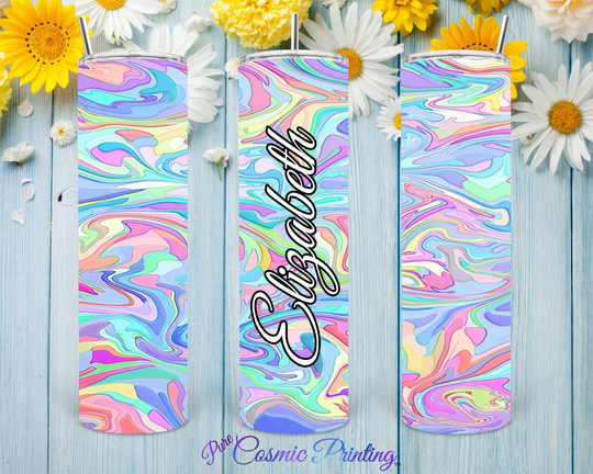 Colorful Marble Tumbler