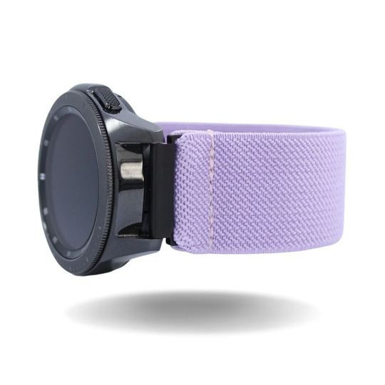 Elastic Samsung Galaxy 41mm Watch 3 Band - Fits Watch3 Model With 20mm Adapters Solid Lilac Purple Pastel Lavender Boho