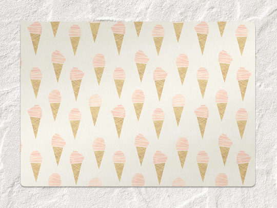 Pink Ice Cream Chair Mat, Splat Gray Vinyl Floor Abstract Protective Area Rug, Gift Idea, Splash Mat