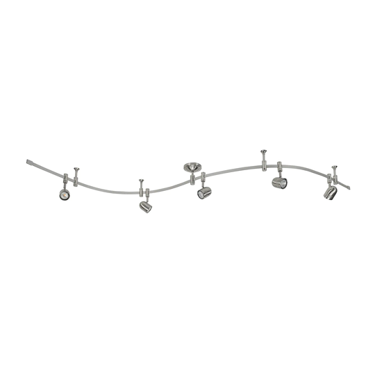 Catalina Lighting 5-Light Flex Track Kit with Metal Shades, LED Bulbs Included, 8.70",