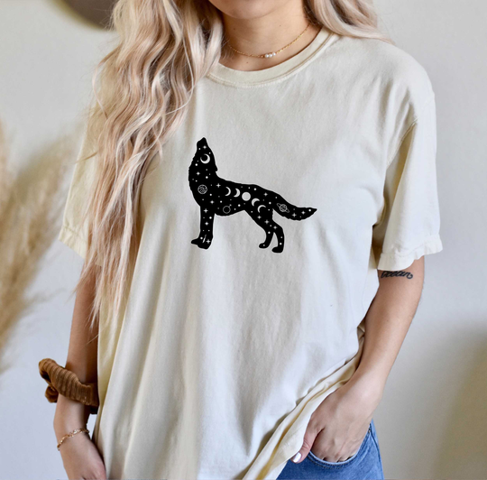 Comfort Colors Celestial Animals Shirt, Fox Top, T-Shirt, Comfy Oversized Boho Shirt