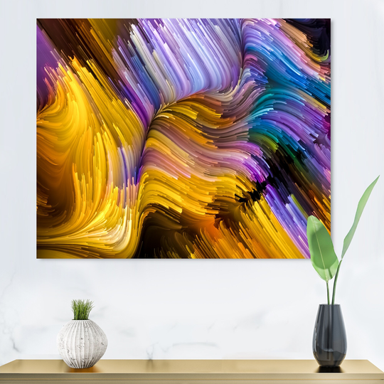 Designart 'Color Motion Series Abstract' Modern Canvas Wall Art
