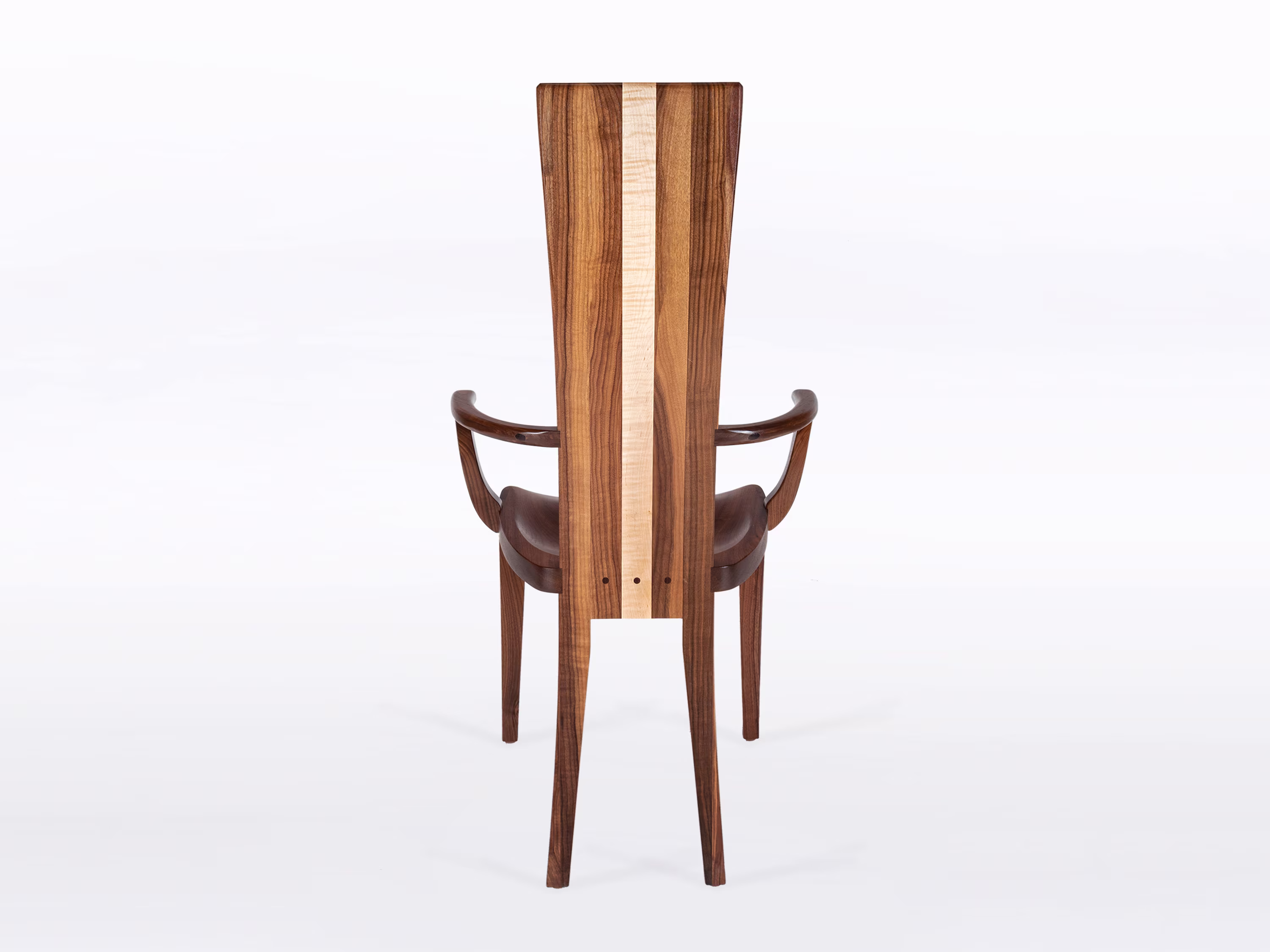 Wood Dining Chair in Solid Cherry - Gazelle High Back With Arms