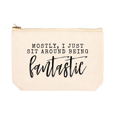 Mostly I Just Sit Around Being Fantastic Makeup Pouch