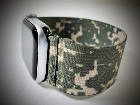 Tactical Camouflaged Elastic Watch Band For Apple Watch-Camo Band-38mm 40mm 41mm 42mm 44mm 45mm;all Series | Models 1 - 8 & Se