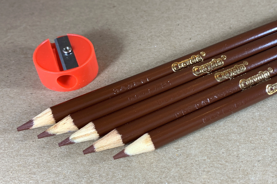 Brown Crayola Colored Pencils - Set Of 5 Or 10 With Sharpener