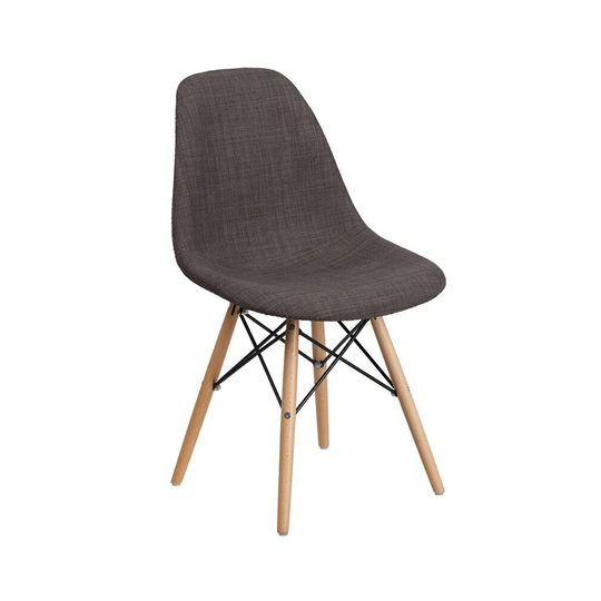 Fabric Chair With Wood Base Siena Gray - 18x32