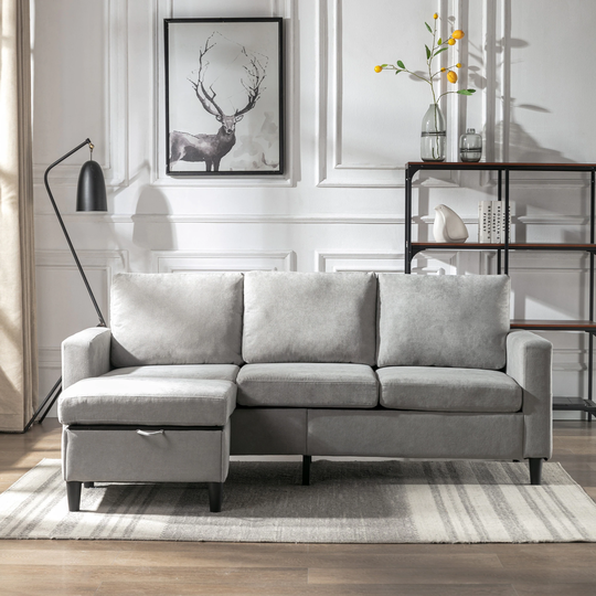 Sectional Sofa with Handy Side Pocket