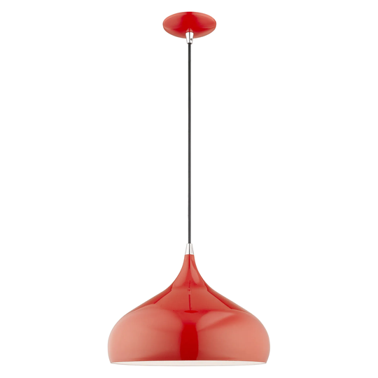 Livex Lighting Metal 1-light Mini Pendant - 13.75"Dia. x 15"-75"Adj. H
