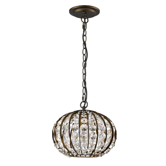 Olivia 1-light Oil Rubbed Bronze/Crystal Pendant