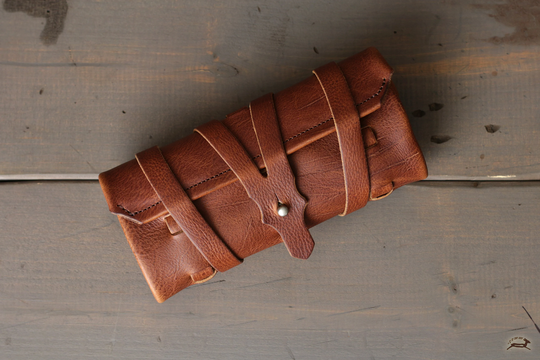 Leather Pencil Roll | Fountain Pen Case Large With Monogram Calligraphy Set