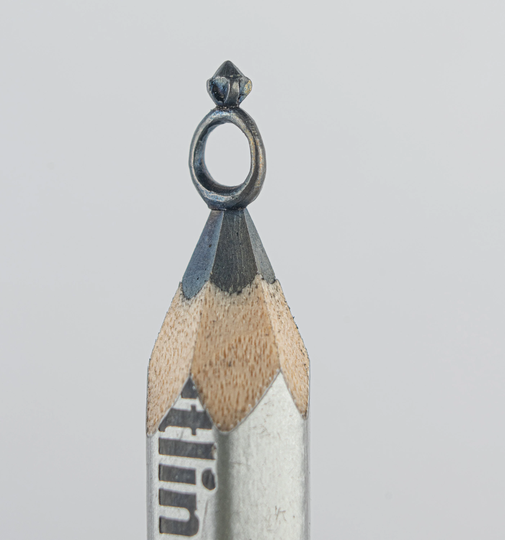 Ring For Your Love - Pencil Sculpture | Fully Handcarved, Carving, Micro Art, Miniature Sculpture, Engagement