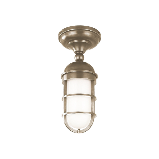 Hudson Valley Groton 1-light Semi Flush, Antique Nickel