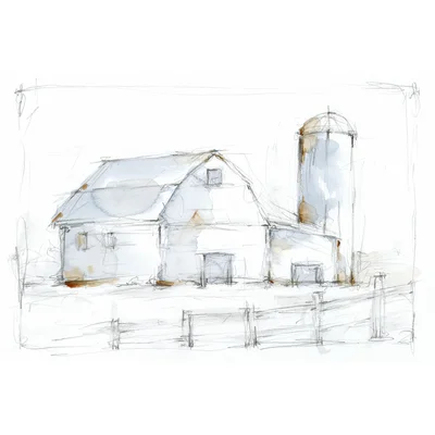 Barnyard Pencil Sketch I