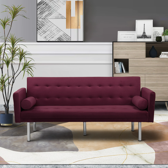 68.5"L Square Arm Sleeper Sofa