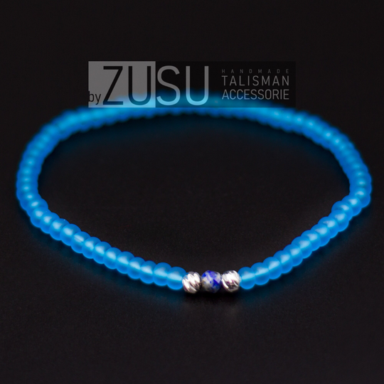 Blue Lapis Lazuli Men's Bracelet, Minimalist Beaded Bracelet For Men, Gift Guys, Delicate Jewelry, Gift
