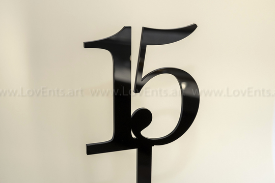 Tall Black Numbers For The Wedding Table/ Black Table/Big Gold Mirror Decoration
