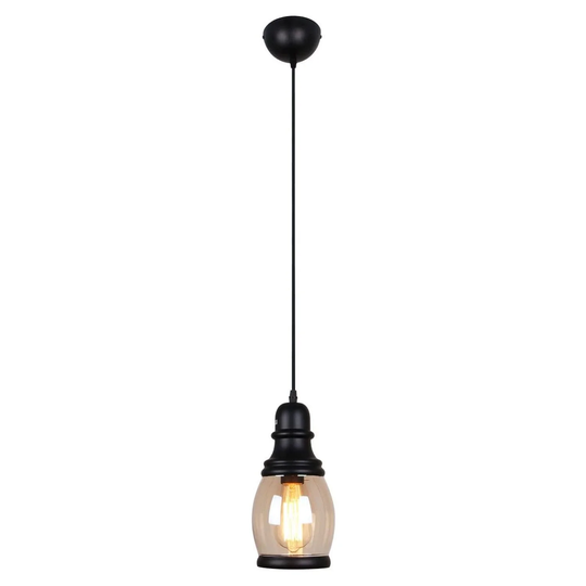 Tiarra Amber glass Bell Kitchen Pendant Light