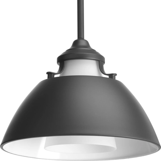 Progress Lighting Carbon Polished Nickel-finish Steel 11-inch 1-light Pendant Light
