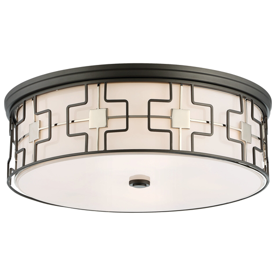 3 Light Led Flush Mount by Minka Lavery - Dark Brushed Bronze W/Aged Bra
