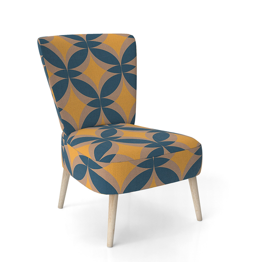 Designart 'Abstract Retro Design III' Upholstered Mid-Century Accent Chair
