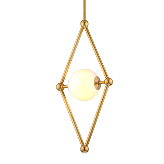 Corbett Lighting Bickley by Martyn Lawrence Bullard 1-Light Vintage Brass Pendant