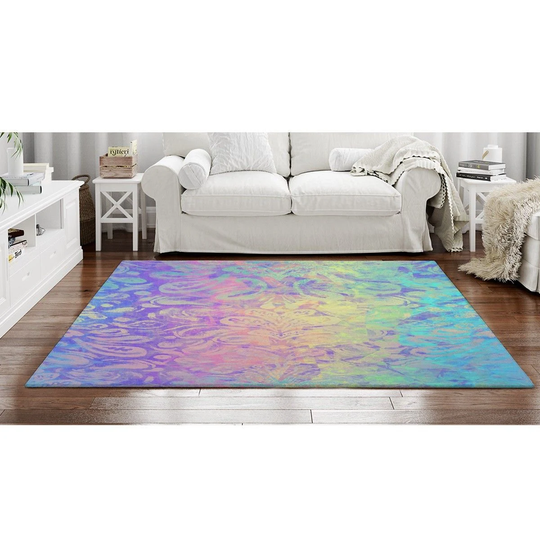 Pastel Rugs Colorful Rug For Living Room Damask Pattern Area Floor Mats Abstract Modern Carpets Multi Colored Home Decor