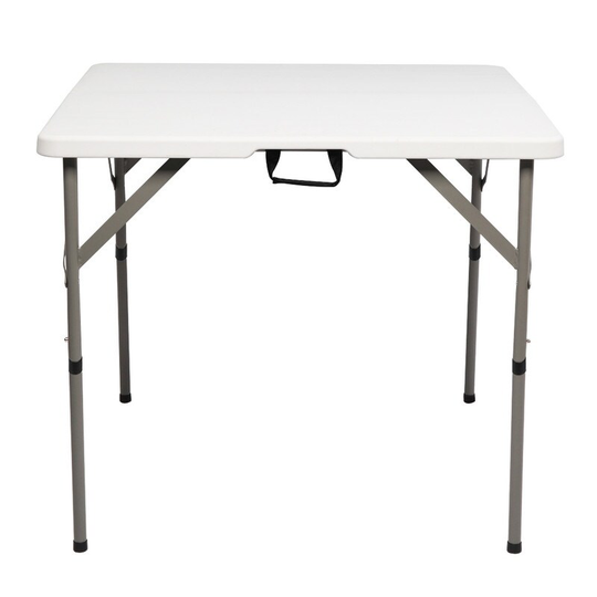 34 in.D x 29 in.H Portable Plastic Camping Table,White