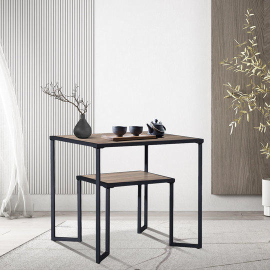 AOOLIVE 2-Tier Industrial Coffee Table for Living Room,Tea Table
