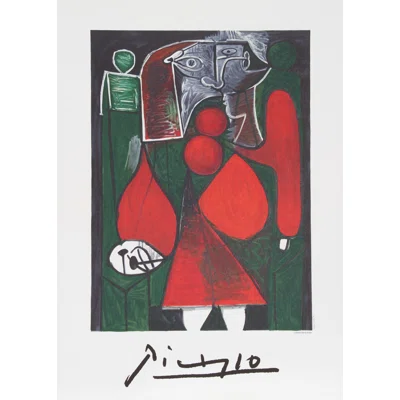 Femme En Rouge Su Fauteuil