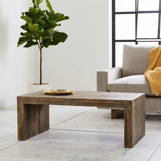 Reclaimed Wood Coffee Table, Live Edge Side Entryway Bedside End Rustic Dining Tables