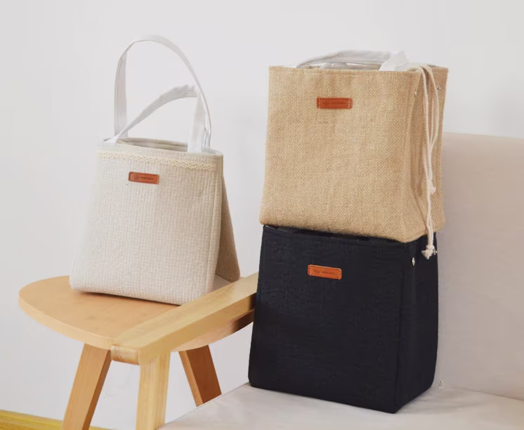 Insulated Small Lunch Bag, Square Food Storage
