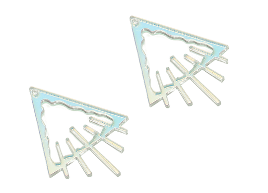 Colorful Acrylic Triangle Earring Charms - Pendant Jewelry Supplies Color Codea575 38.15x28.38x1.73mm Ac2233-A575