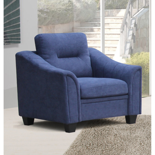 Titanic Furniture Sentinel Chair in Soft Blue with Removable Pillows - 29" H x 35" W x 33.5" D