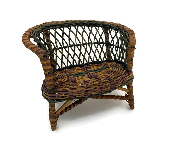 Vintage Doll Furniture - Wicker Chair