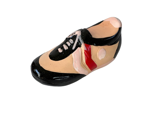 Vintage Tennis Shoe Pencil Sharpener~ Sneaker Head Office Decor ~ Kitsch Trainer Kicks Peach, Brown, Red & White ~Gift For Shoe Lover