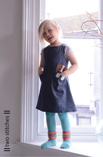 Paper Sewing Pattern Girls Dress Or Top For 6Mth To 9 Years, Zoe, Two Stitches