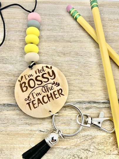 Pencil Teacher Lanyards; Personalized Lanyard, Gift, Student, Principal Future Slp Speech Language